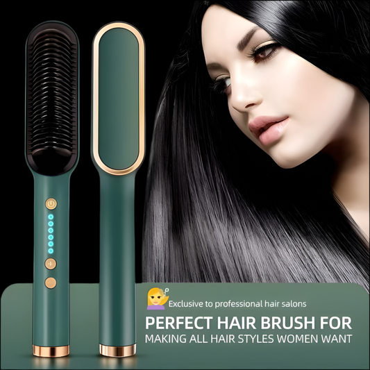 Professional Hair Straightener Tourmaline Ceramic Hair Curler Brush Hair Comb