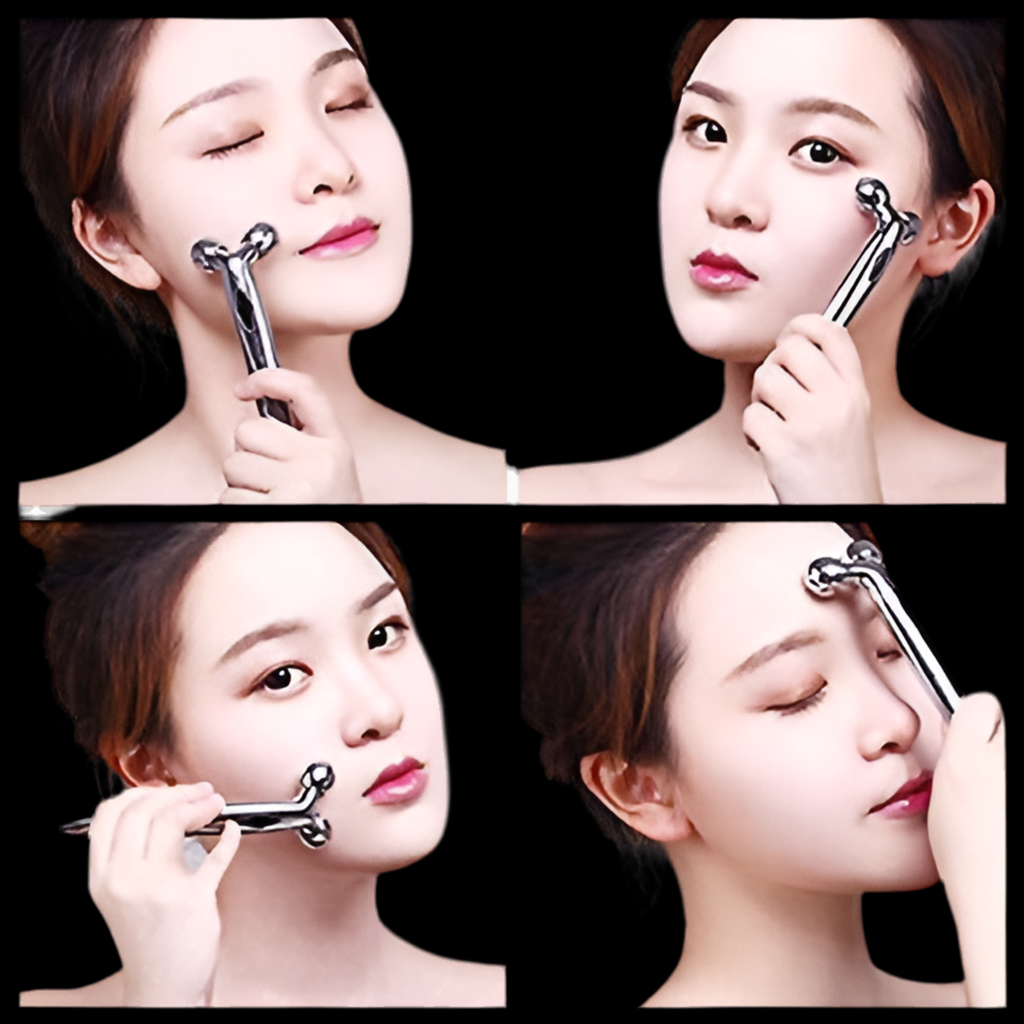 ABS Mini Long 3D Y Shape 360 Rotate Face Small Roller